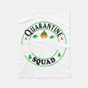 Quarantäne-Weihnachtstrupp passende Familienfeier Fleecedecke