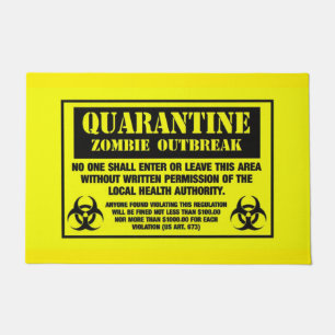 Quarantäne Zombie-Ausbruch Fußmatte