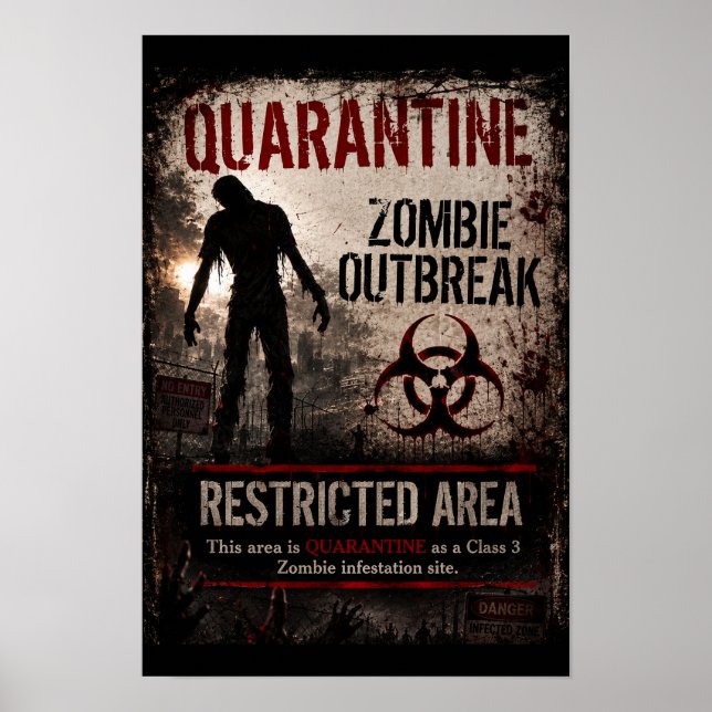 Quarantäne-Zombie-Ausbruch – Sperrgebiet Poster (Vorne)