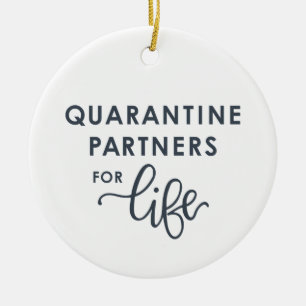Quarantänepartner für das Leben  Coronavirus (Gr Keramik Ornament