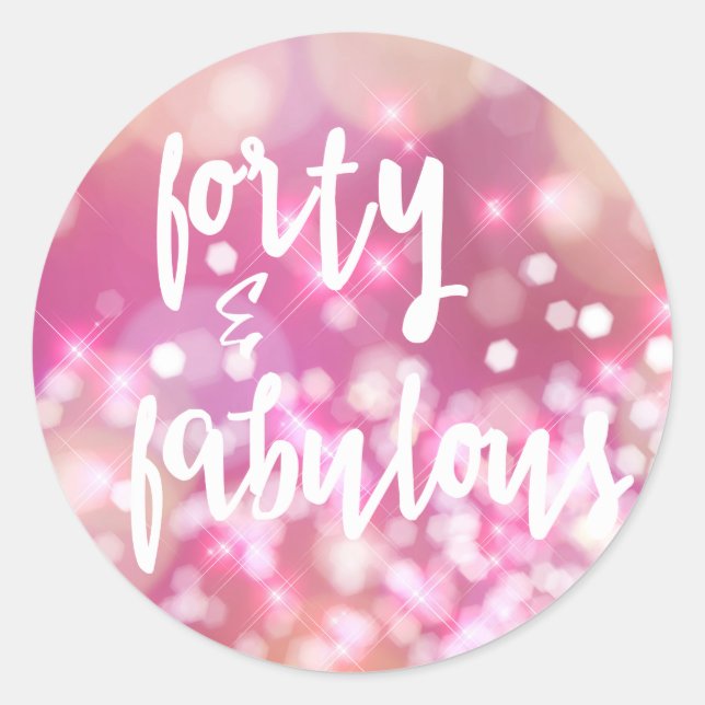 Quarante et fabuleux - Stickers Glam 40th Birthday (Devant)