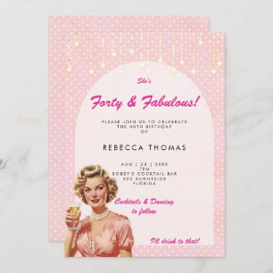 quarante & fabuleuse invitation d'anniversaire ros