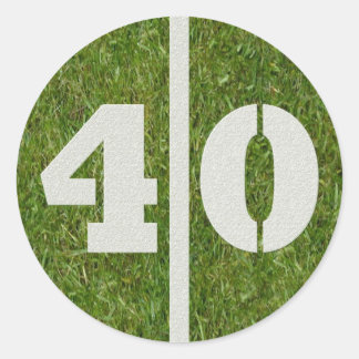 quarantième Autocollant du football d'anniversaire