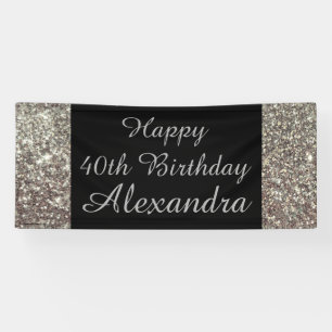 Quarantième bannière de fête d'anniversaire