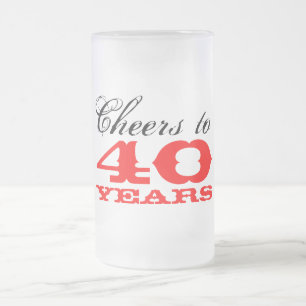 quarantième Cadeau de la tasse   en verre de biè