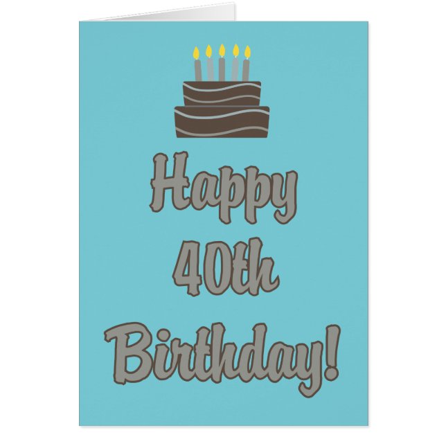 Quarantième carte d'anniversaire drôle pour lui (Devant)
