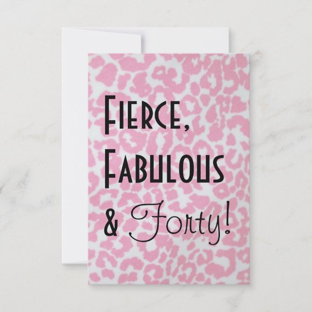 Quarantième invitation d'anniversaire d'empreinte (Devant)