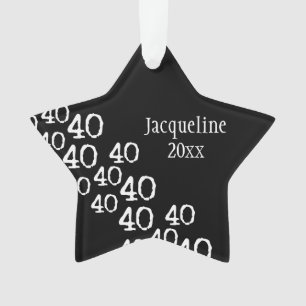 Quarantième souvenir personnalisé de décor de