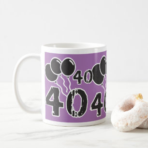 quarantième Tasse NOIRE de ballons du POURPRE  
