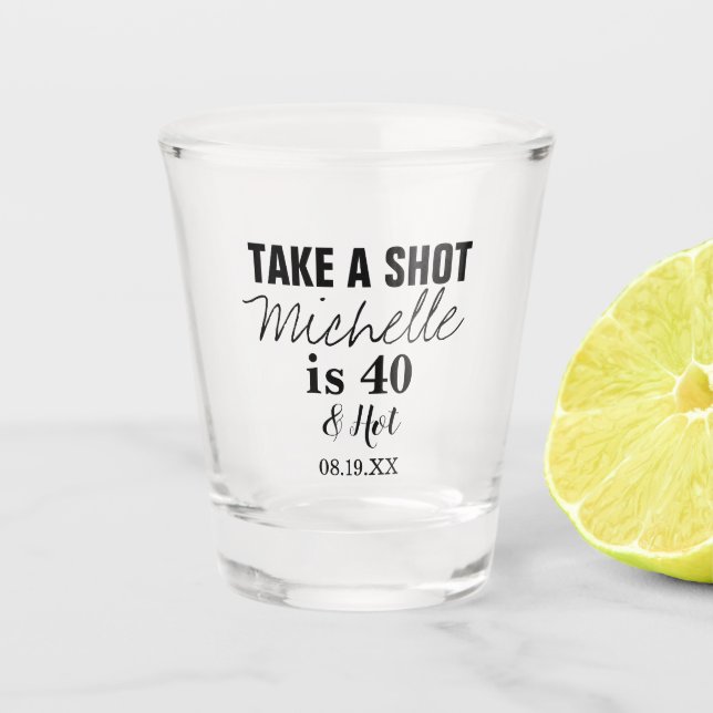 Quarantième verre à liqueur de cadeau (Devant)
