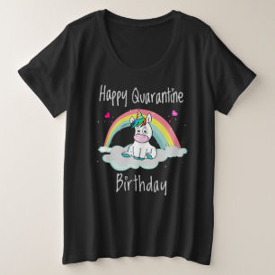 Quarantine Anniversaire Unicorn arc-en-ciel