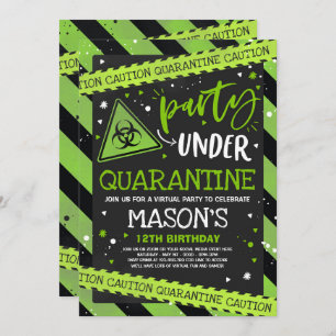Quarantine Birthday Party Invitation Virtual Zoom