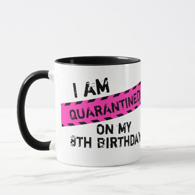 Quarantine Birthday Party, Virtual Birthday Tasse (Links)