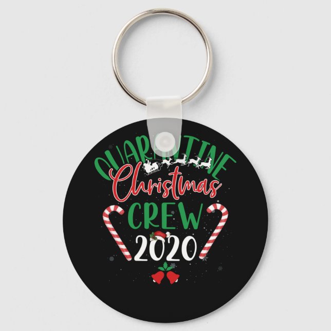 Quarantine Christmas Crew 2020 Red Green Style Schlüsselanhänger (Vorderseite)