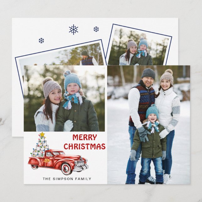 Quarantine Frohe Weihnachten 4 FOTO Gruß (Vorne/Hinten)