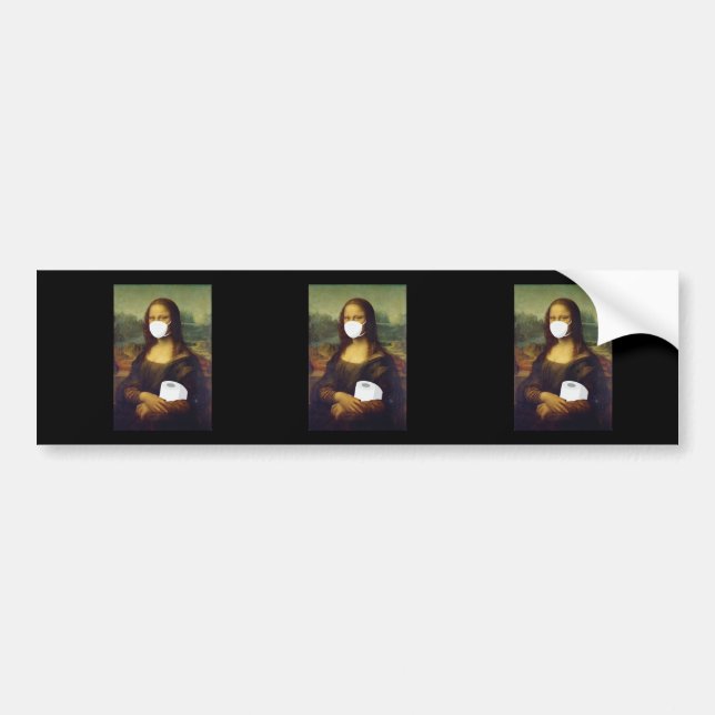 Quarantine Mona Lisa Autoaufkleber (Vorne)