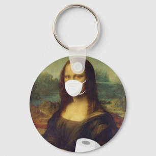 Quarantine Mona Lisa Schlüsselanhänger