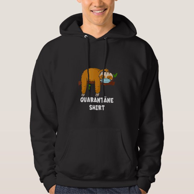 Quarantine Sloth Mouth Guard Respirator Mask Hoodie (Vorderseite)