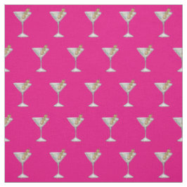 Quarantini Cocktail Muster Maske Hot Pink Stoff