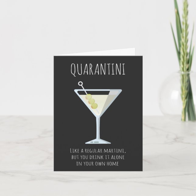 Quarantini Martini Karte (Vorderseite)