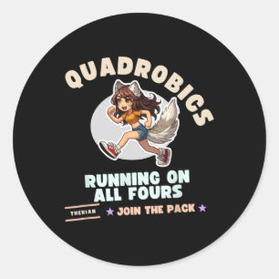 Quardrobics Therian Gear für Teenager Tween Girl F Runder Aufkleber