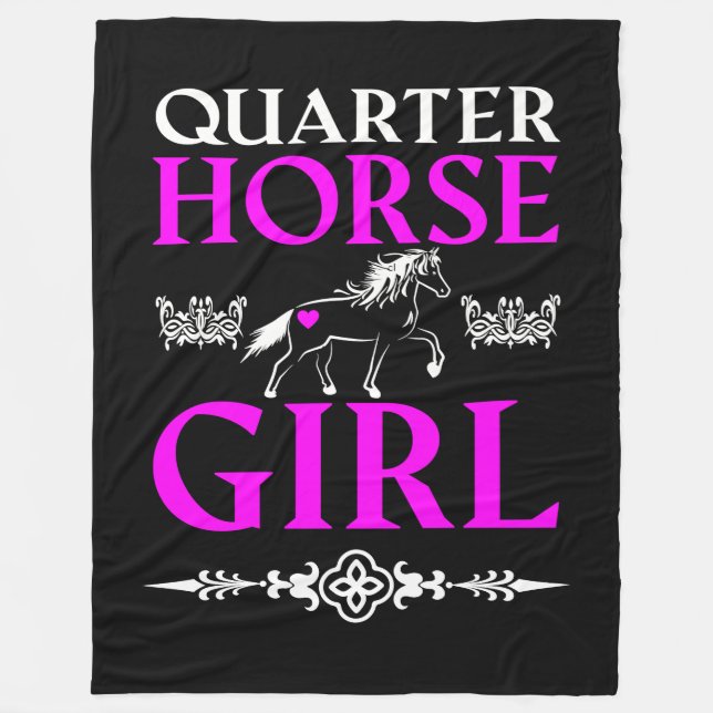Quarter Horse Girl Fleecedecke (Vorderseite)