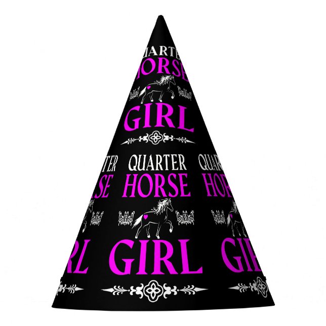 Quarter Horse Girl Partyhütchen (Vorderseite)