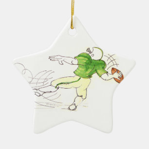 Quarterback-Fußball-Verzierung Keramikornament