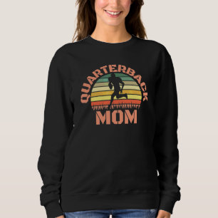 Quarterback-Mama Retro Vintage Sonnenuntergang Foo Sweatshirt