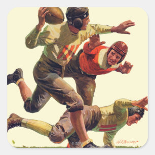 Quarterback-Pass Quadratischer Aufkleber