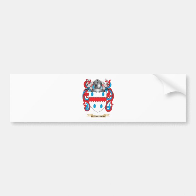Quarterman Wappen (Familienwappen) Autoaufkleber (Vorne)