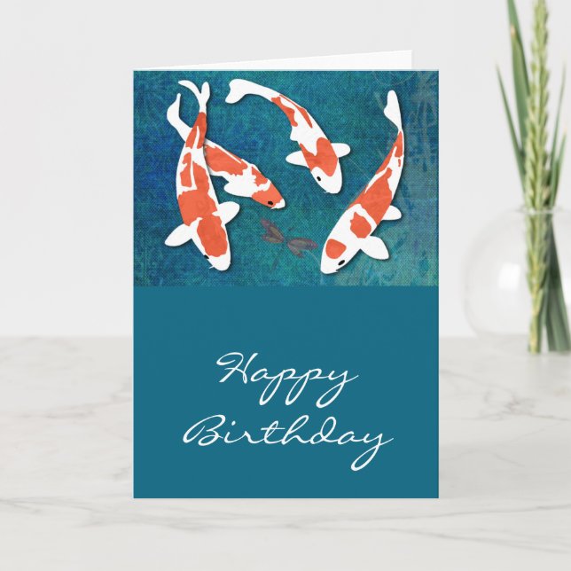 Quartet of Orange & White Kohaku Koi Karte (Vorderseite)