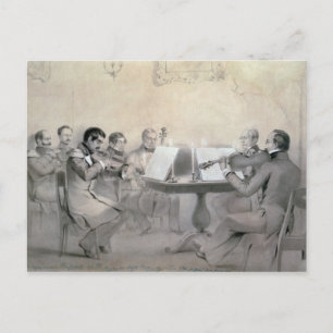 Quartett des Komponisten Graf A. F. Lvov, 1840 Postkarte