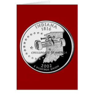 Quartier d'état de Indiana Reverse Side Faux