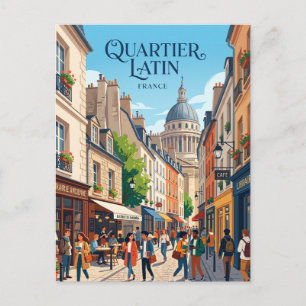 Quartier Latin Frankreich Postkarte