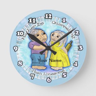 Quartieren oder einsam runde wanduhr