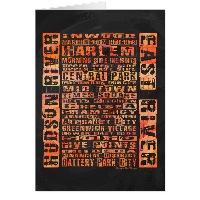 Quartiers de NYC Orange (Devant)