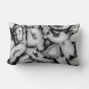 Quartz Agate Geode Schwarz-weiße Edelsteine Lendenkissen