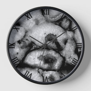 Quartz Agate Geode Schwarz-weiße Edelsteine Uhr