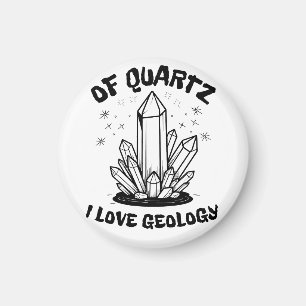Quartz I Liebe Geologiebanken und Weiß Magnet