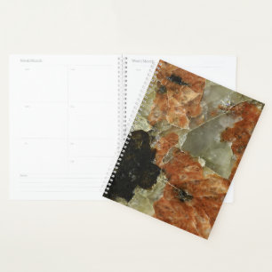 Quartz orange, noir et clair