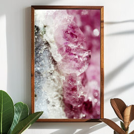Quarz Crystal Amethyst Stone Poster