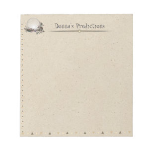 Quarz Crystal Ball Vintag Paper Personal Notizblock