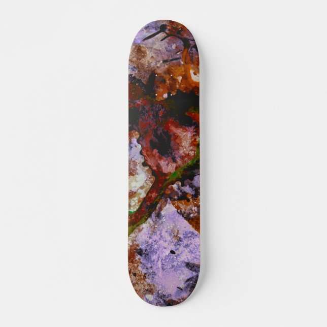 Quarzglasmarbor Abstrakt Skateboard (Vorne)