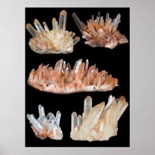 Quarzkristalle Edelsteine Poster