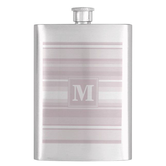 Quarzstreifen der Monogramm-Rose Flachmann (Vorderseite)