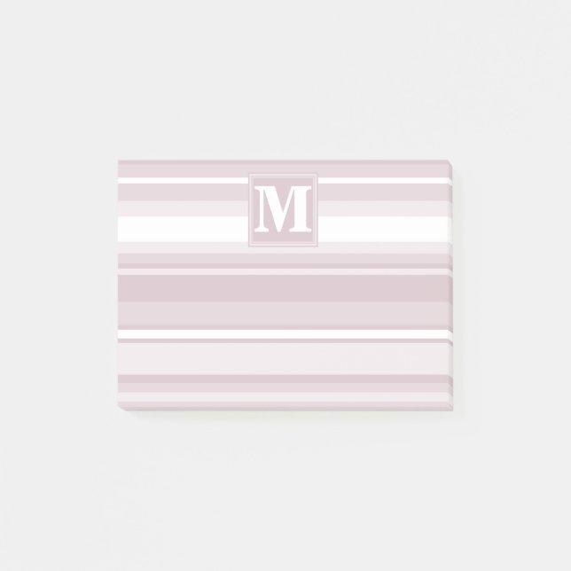 Quarzstreifen der Monogramm-Rose Post-it Klebezettel (Vorderseite)