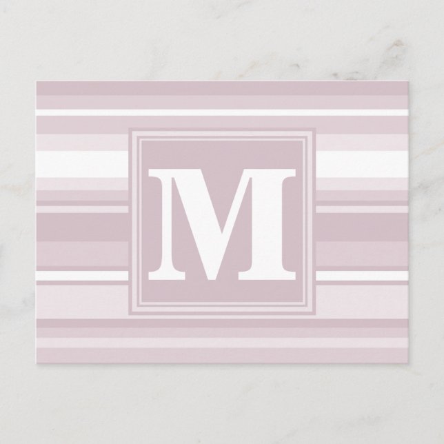 Quarzstreifen der Monogramm-Rose Postkarte (Vorderseite)