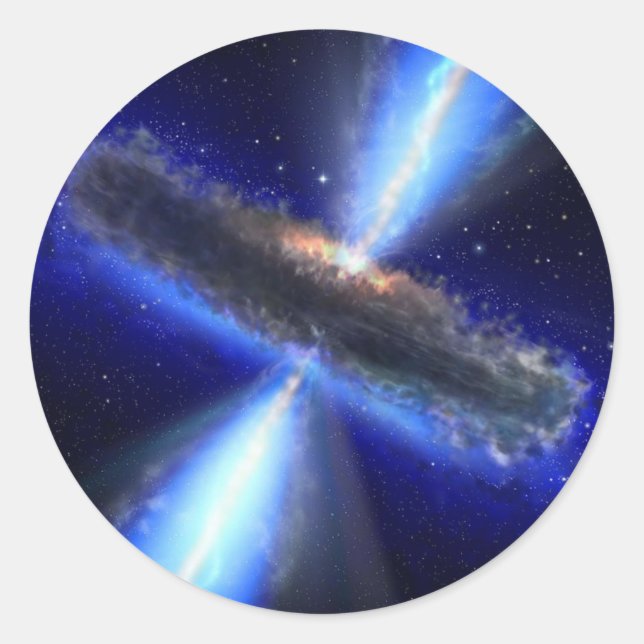 Quasar Runder Aufkleber (Vorderseite)
