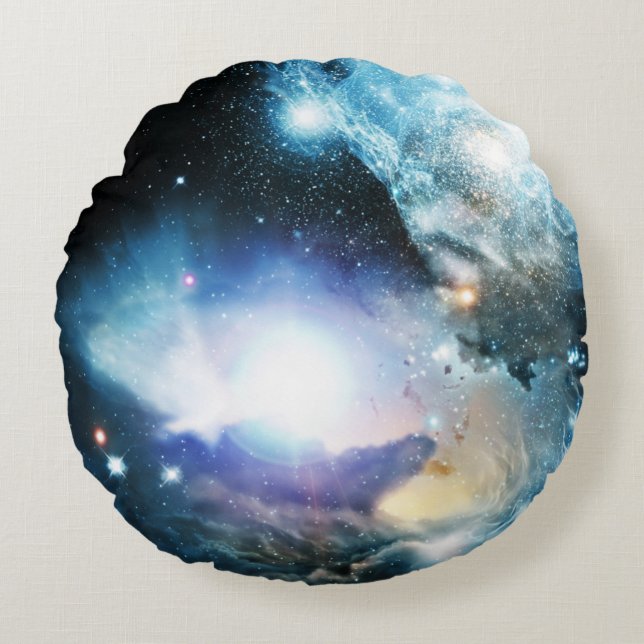 Quasar Rundes Kissen (Vorderseite)